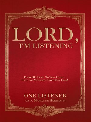 cover image of Lord, I'm Listening